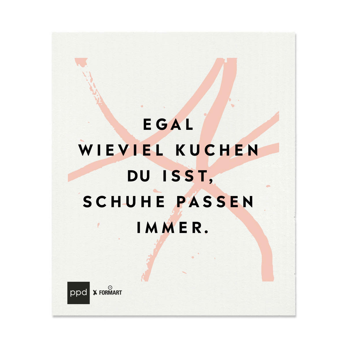 SCHWAMMTUCH  - Schwarz/Orange, Basics, Textil (20/17cm) - PPD