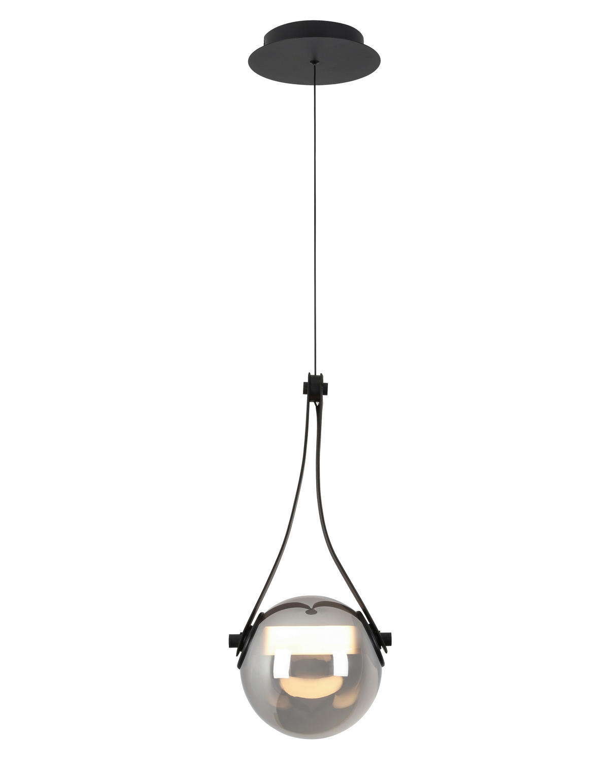 LED LUSTER  23/215 cm      - boja hroma/crna, Dizajnerski, staklo/metal (23/215cm) - Dieter Knoll