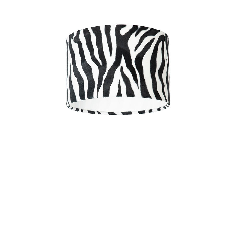 LEUCHTENSCHIRM Velour 30/24 cm   - Schwarz/Weiß, Basics, Textil/Metall (30/24cm)