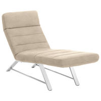 LIEGE Mikrofaser Beige  - Chromfarben/Beige, Design, Textil/Metall (65/91/170cm) - Chilliano