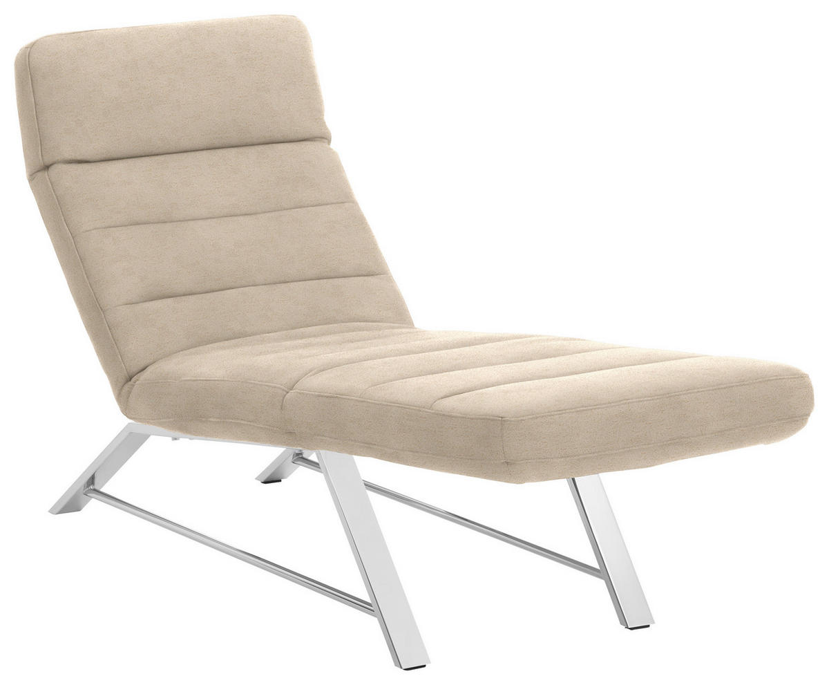 LIEGE Mikrofaser Beige  - Chromfarben/Beige, Design, Textil/Metall (65/91/170cm) - Chilliano