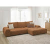 ECKSCHLAFSOFA EVEREST Flachgewebe Orange  inkl. Rückenkissen, Schlaffunktion  - Schwarz/Orange, MODERN, Kunststoff/Textil (318/180cm)