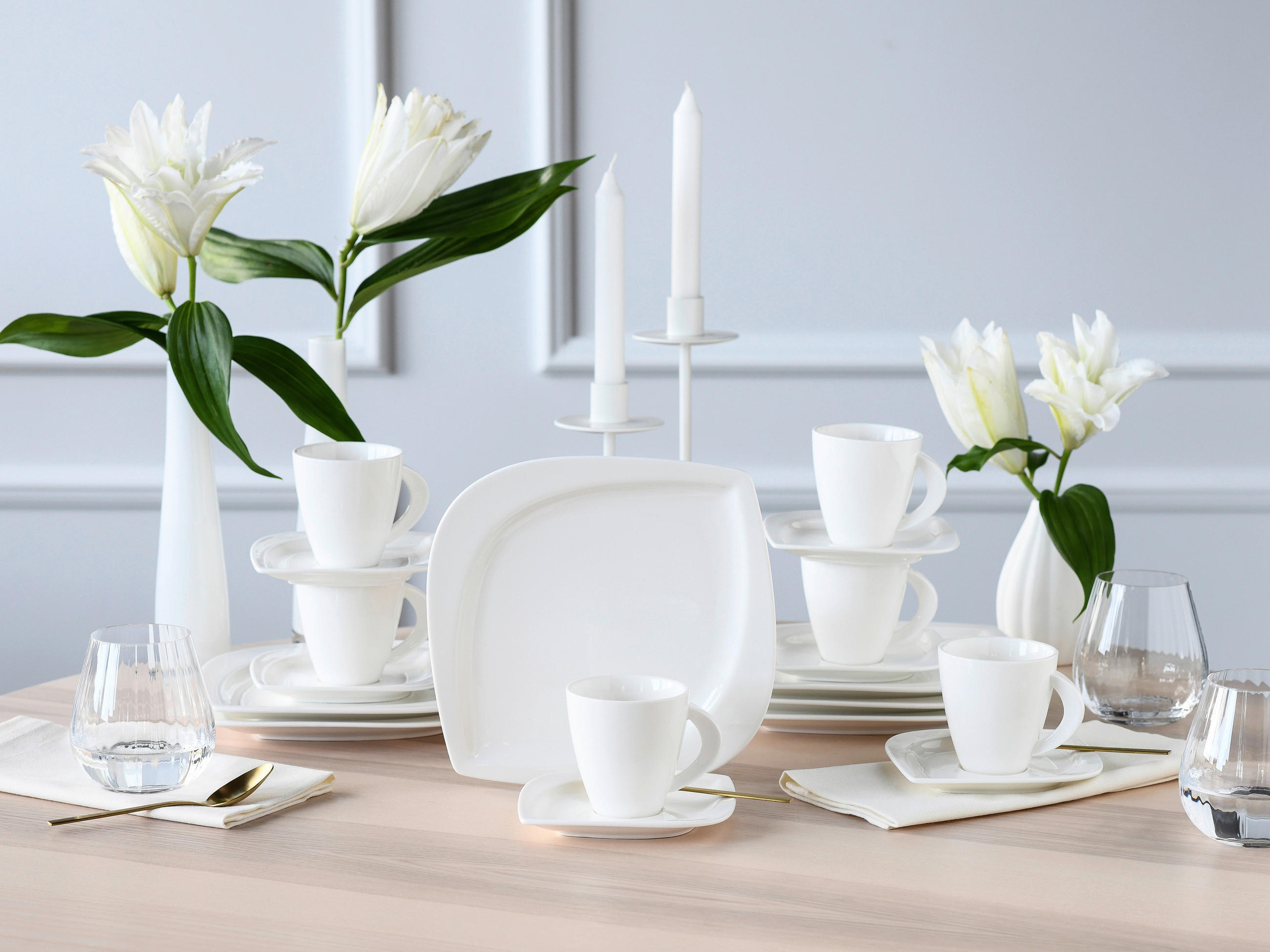 KAFFEESERVICE Creme Melbourne 18-teilig  - Creme, Basics, Keramik - Creatable