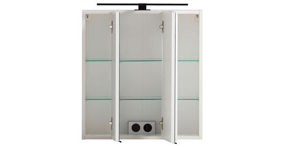 SPIEGELSCHRANK 60/64/20 cm  - Schwarz/Weiß, ROMANTIK / LANDHAUS, Glas/Holzwerkstoff (60/64/20cm) - Xora