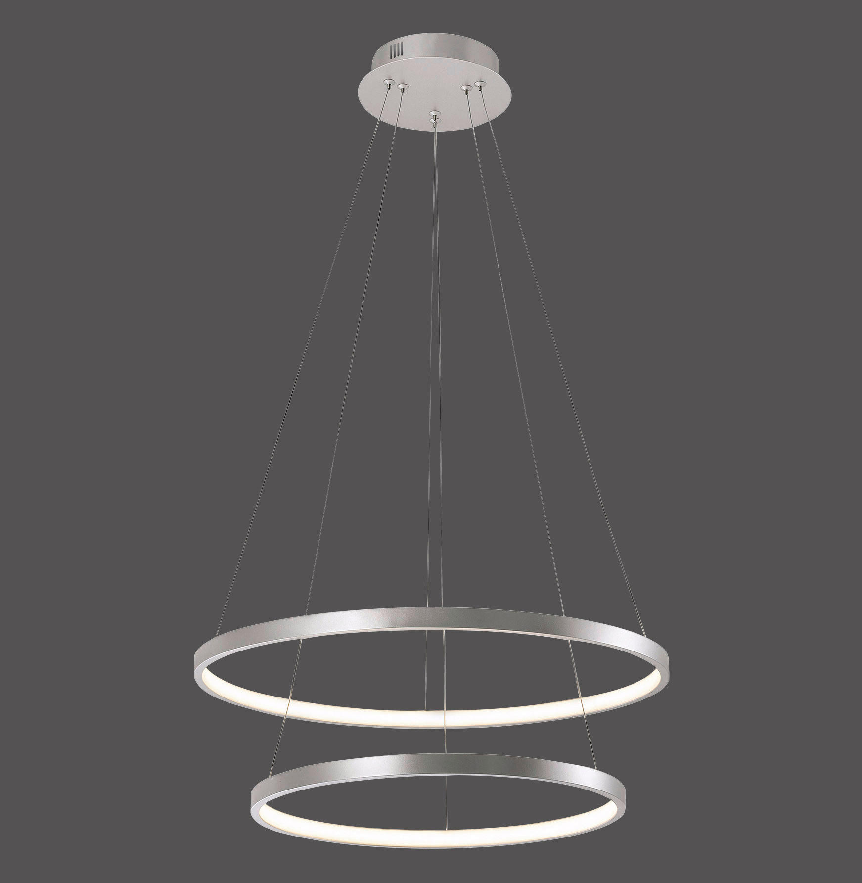 VISEČA LED-SVETILKA  Helike 41 W/5330 lm/3000 K/230 V/ - srebrne barve, Trend, kovina/umetna masa (50/50/120cm)