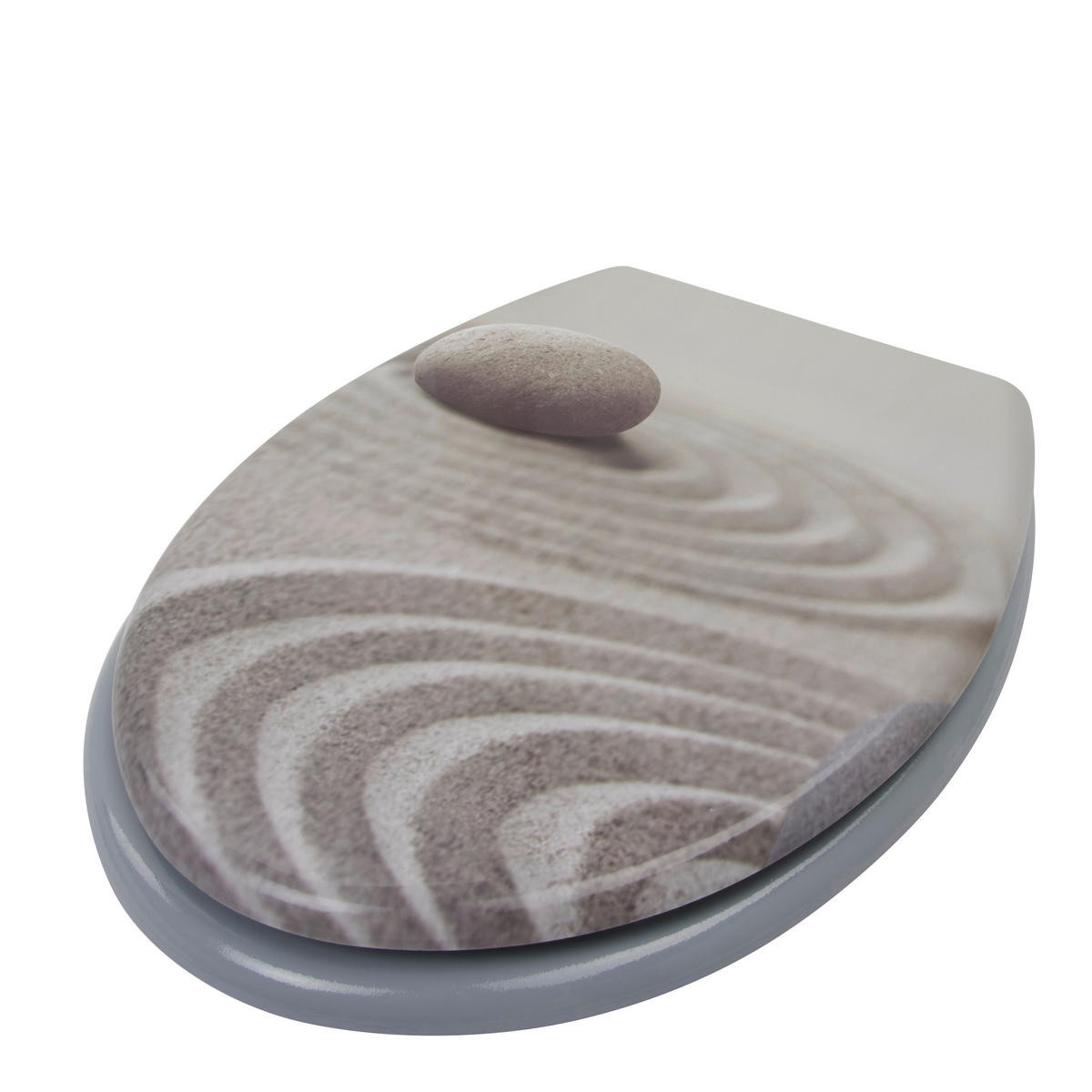 WC-SITZ Hellgrau  - Hellgrau, Basics, Kunststoff (45/36/5cm)