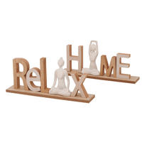 DEKOSCHRIFTZUG - Naturfarben/Weiß, Natur, Holz/Kunststoff (6/30cm)