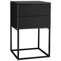 NOČNÝ STOLÍK, grafitová, čierna, 40/65/38,5 cm - čierna/grafitová, Modern, kov/kompozitné drevo (40/65/38,5cm) - Hom`in