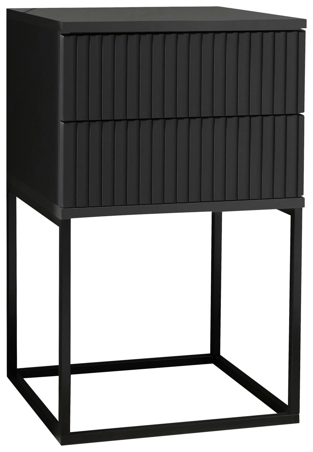 NACHTSCHRANK 40/65/38,5 cm  - Graphitfarben/Schwarz, MODERN, Holzwerkstoff/Metall (40/65/38,5cm) - Livetastic