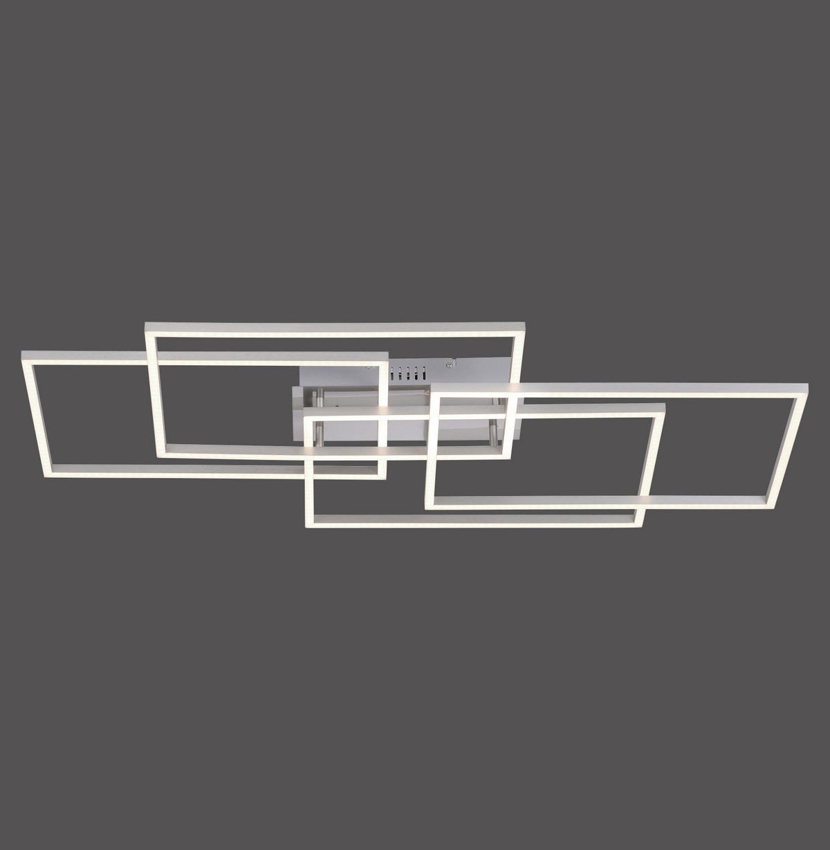 Deckenleuchte IVEN Iven 95/51,5/9 cm   - Nickelfarben, Design, Kunststoff/Metall (95/51,5/9cm)
