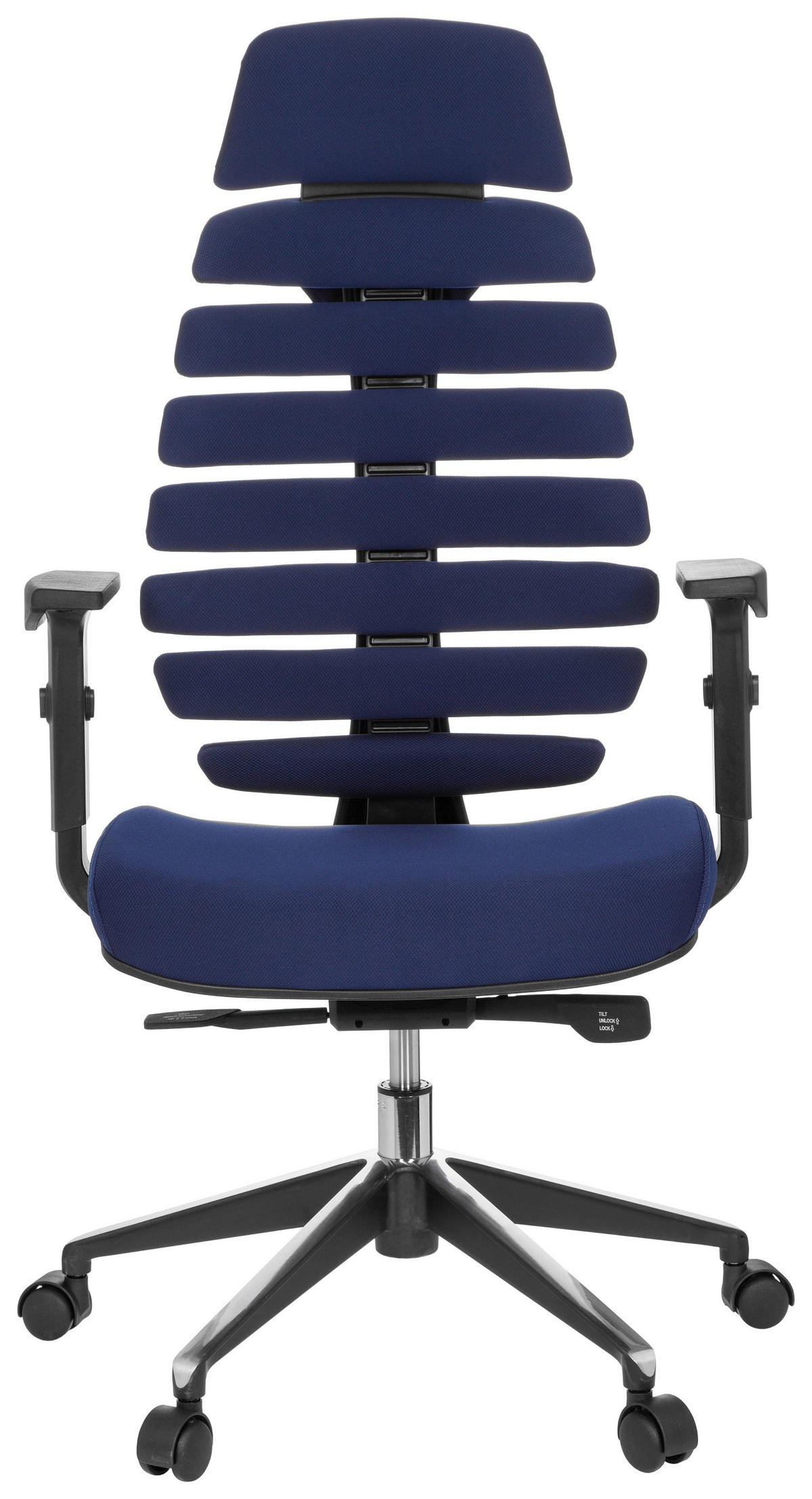 OTOČNÁ ŽIDLE, plochá tkanina, modrá, černá - modrá/černá, Moderní, kov/textil (65/131/53cm) - MID.YOU