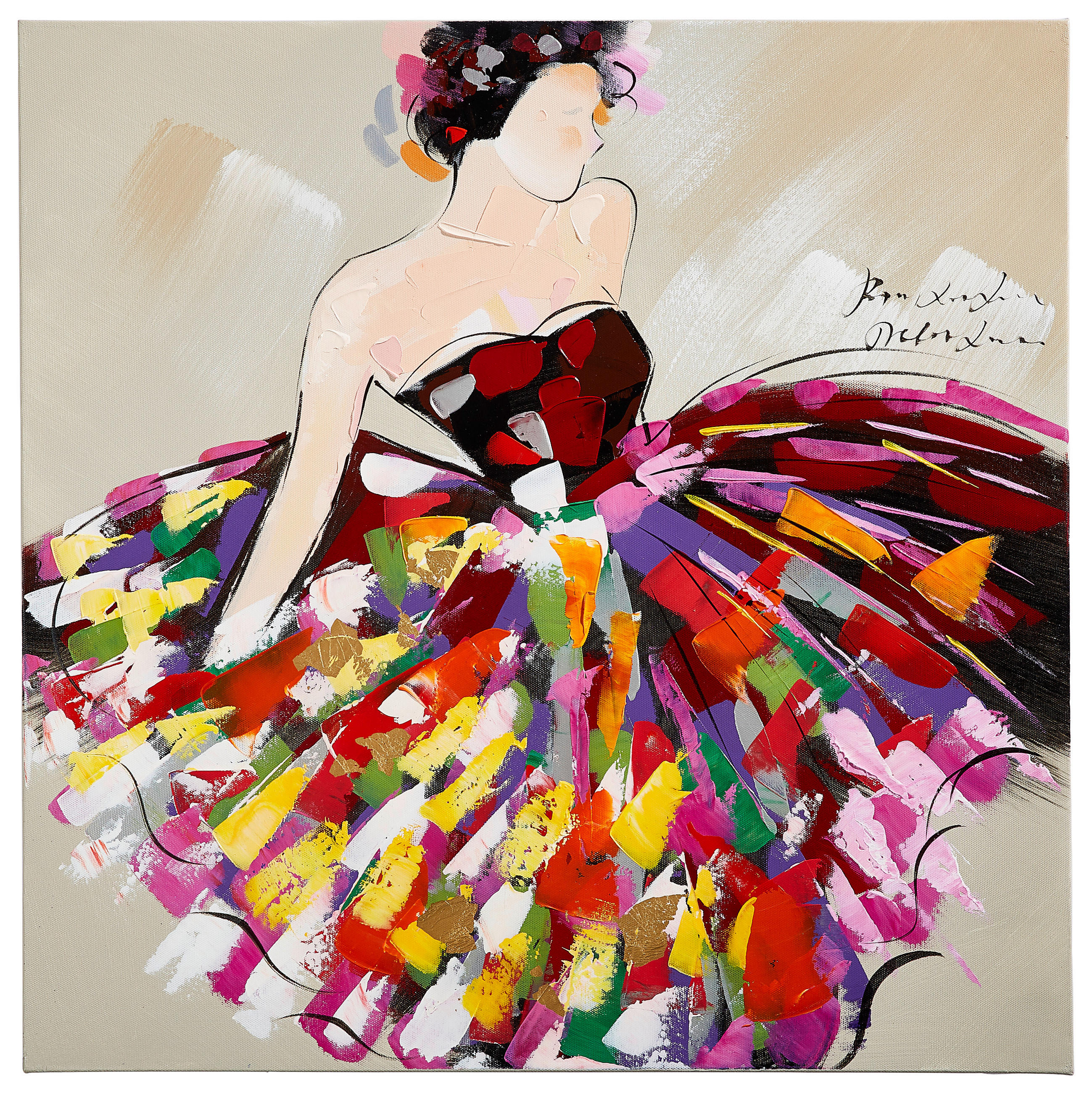 ULJANA SLIKA  60/60 cm       - višebojna, Lajfstajl, drvo/tekstil (60/60cm) - Monee