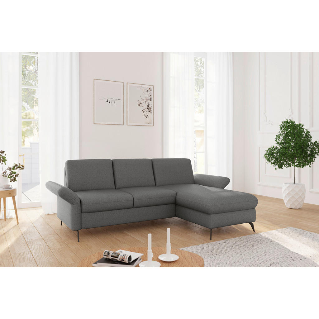 Sit & More ROHOVÁ SEDAČKA, textil, tmavosivá