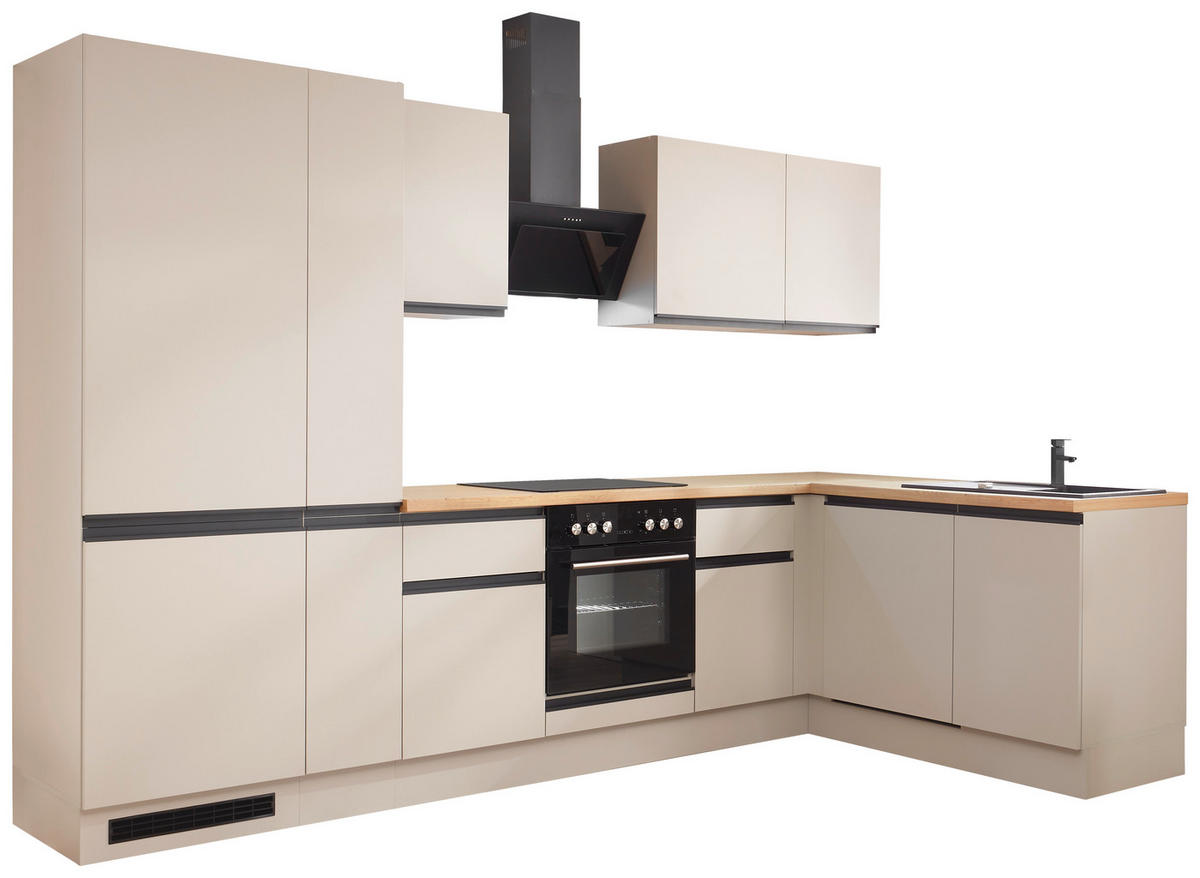 ECKKÜCHE 310/175 cm  in Seidengrau  - Eichefarben/Seidengrau, Trend, Holzwerkstoff/Metall (310/175cm) - P & B