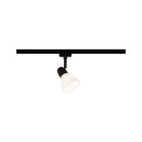SCHIENENSYSTEM-STRAHLER Caps 8,3/14,8 cm   - Opal/Schwarz, Design, Glas/Metall (8,3/14,8cm) - Paulmann