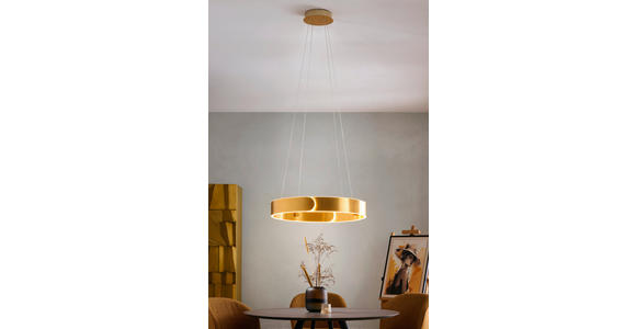 LED-HÄNGELEUCHTE 63/64/150 cm  - Goldfarben, Design, Metall (63/64/150cm) - Dieter Knoll