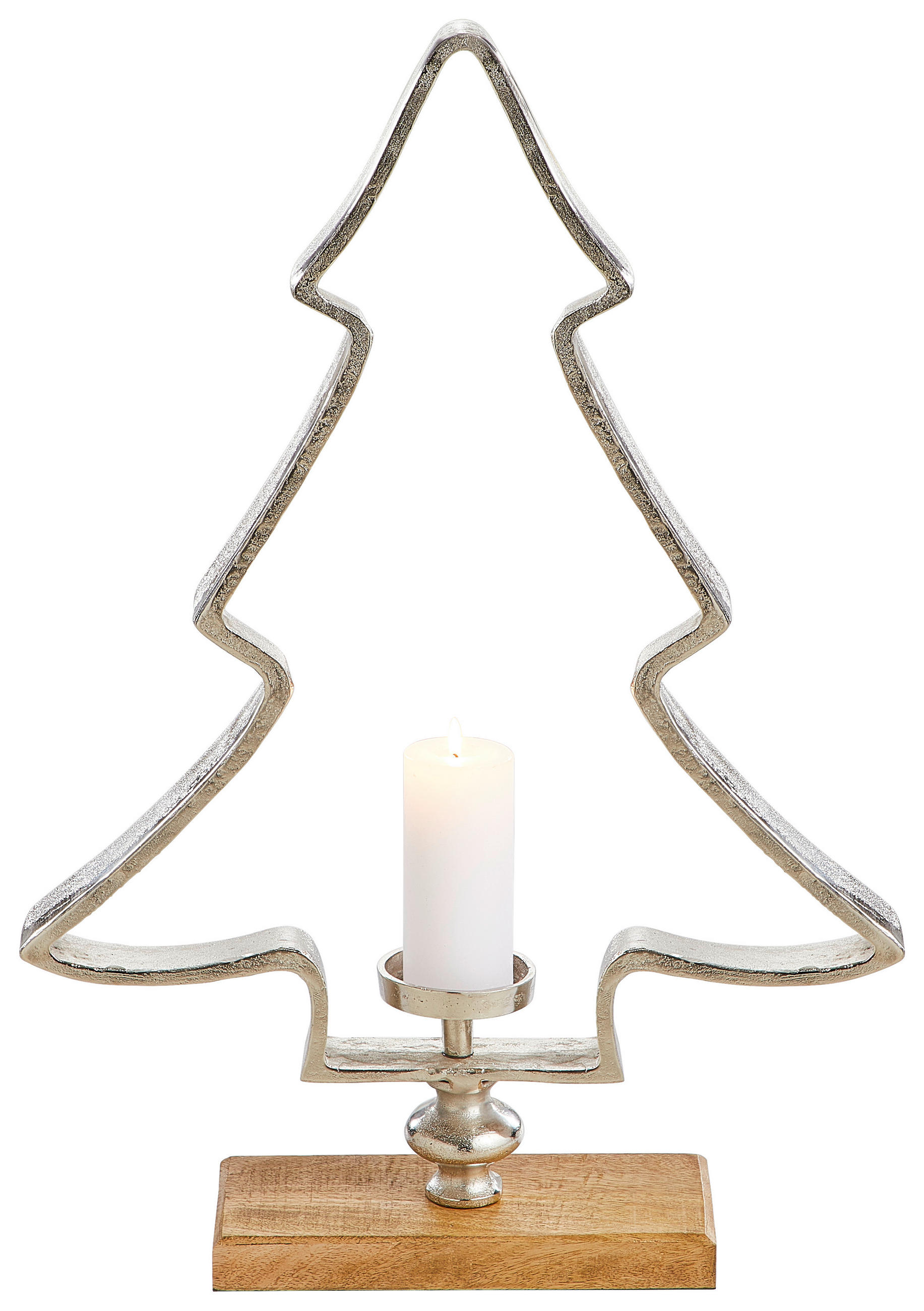 DEKOBAUM  - Silberfarben, LIFESTYLE, Metall (52/76/11,5cm) - X-Mas