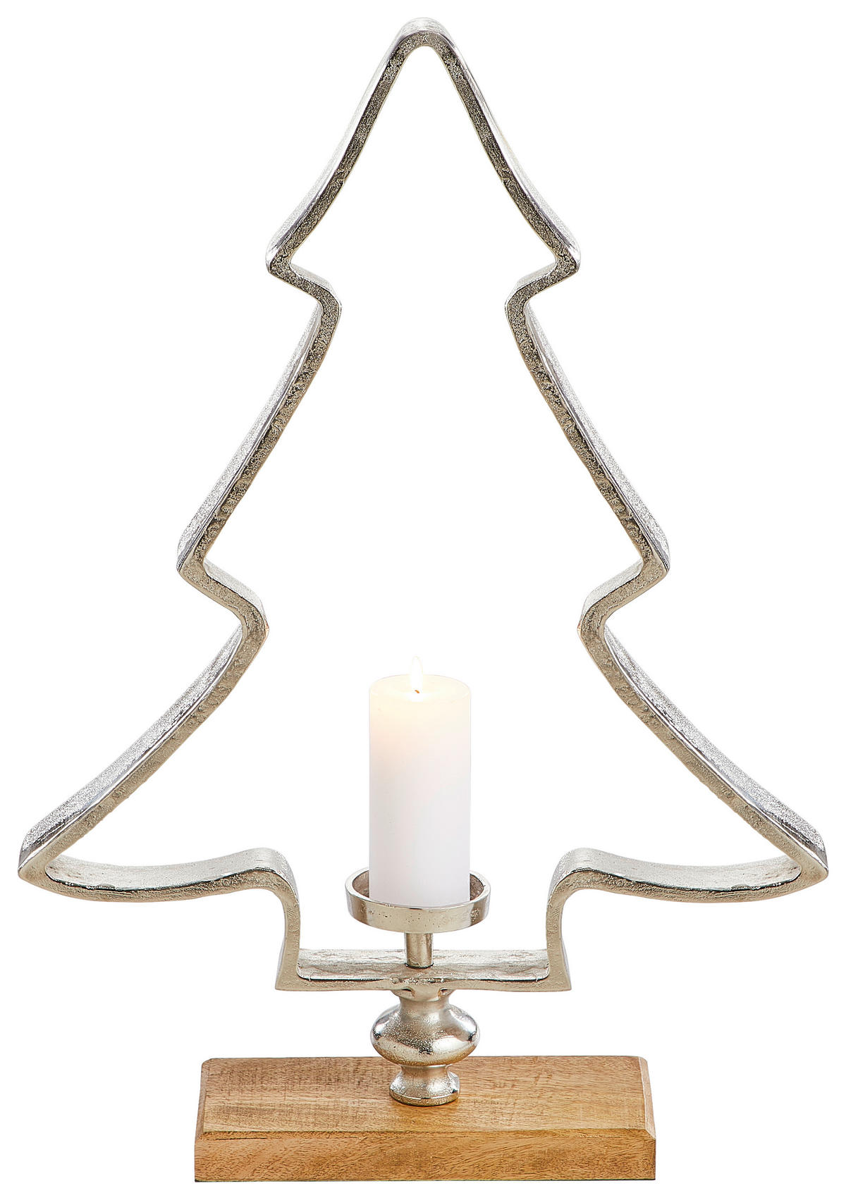 DEKOBAUM  - Silberfarben, LIFESTYLE, Metall (52/76/11,5cm) - X-Mas