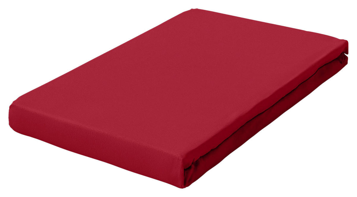 TOPPER-SPANNLEINTUCH 120-130/200-220 cm Jersey  - Dunkelrot, Basics, Textil (120-130/200-220cm) - Schlafgut