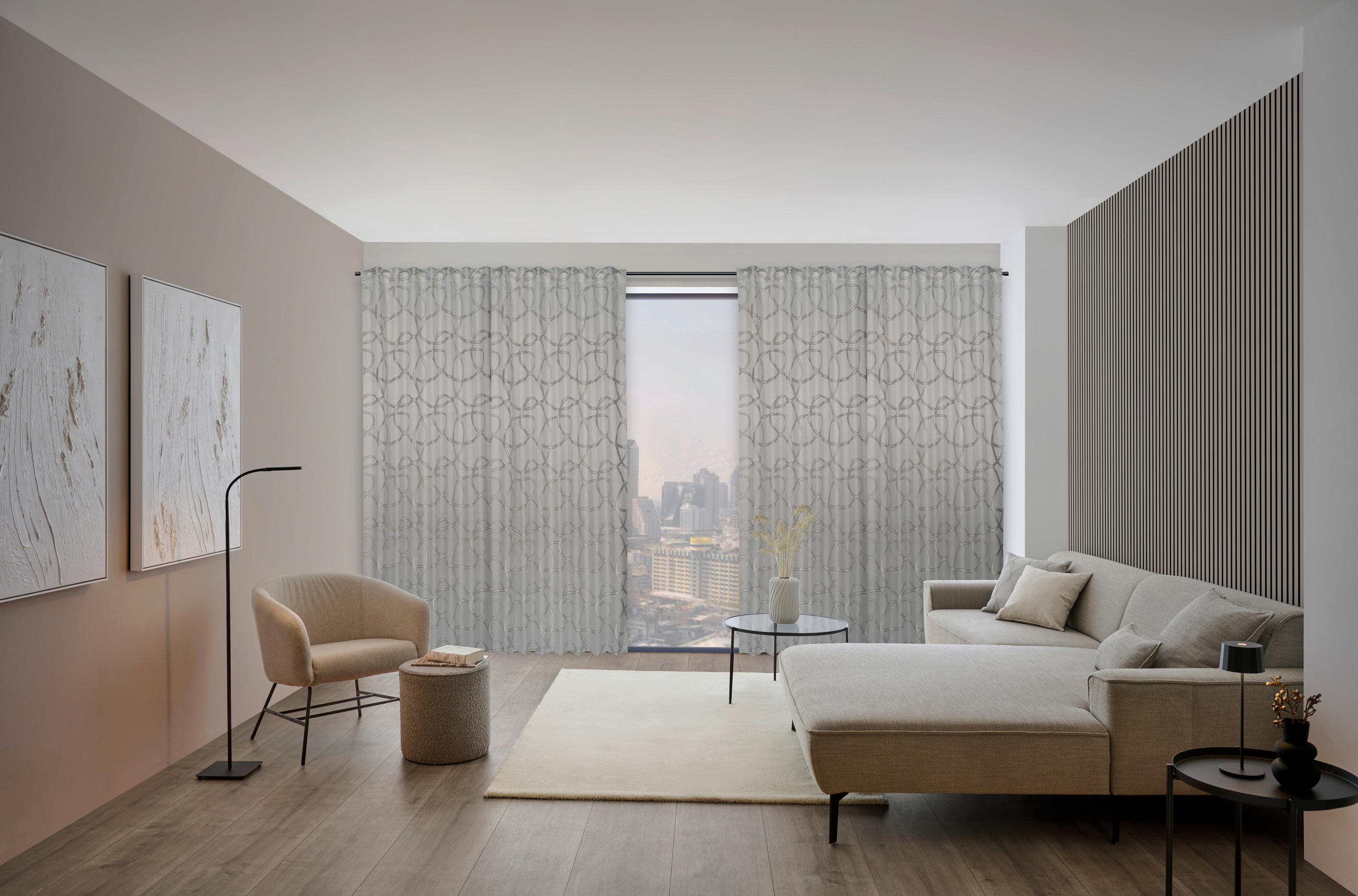 FERTIGVORHANG  blickdicht  140/260 cm   - Grau, Design, Textil (140/260cm) - Dieter Knoll