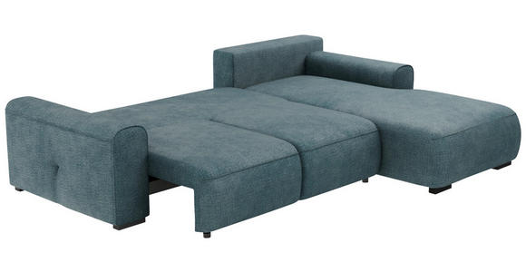 ECKSOFA Blau Chenille  - Blau/Grau, KONVENTIONELL, Kunststoff/Textil (293/205cm) - Carryhome