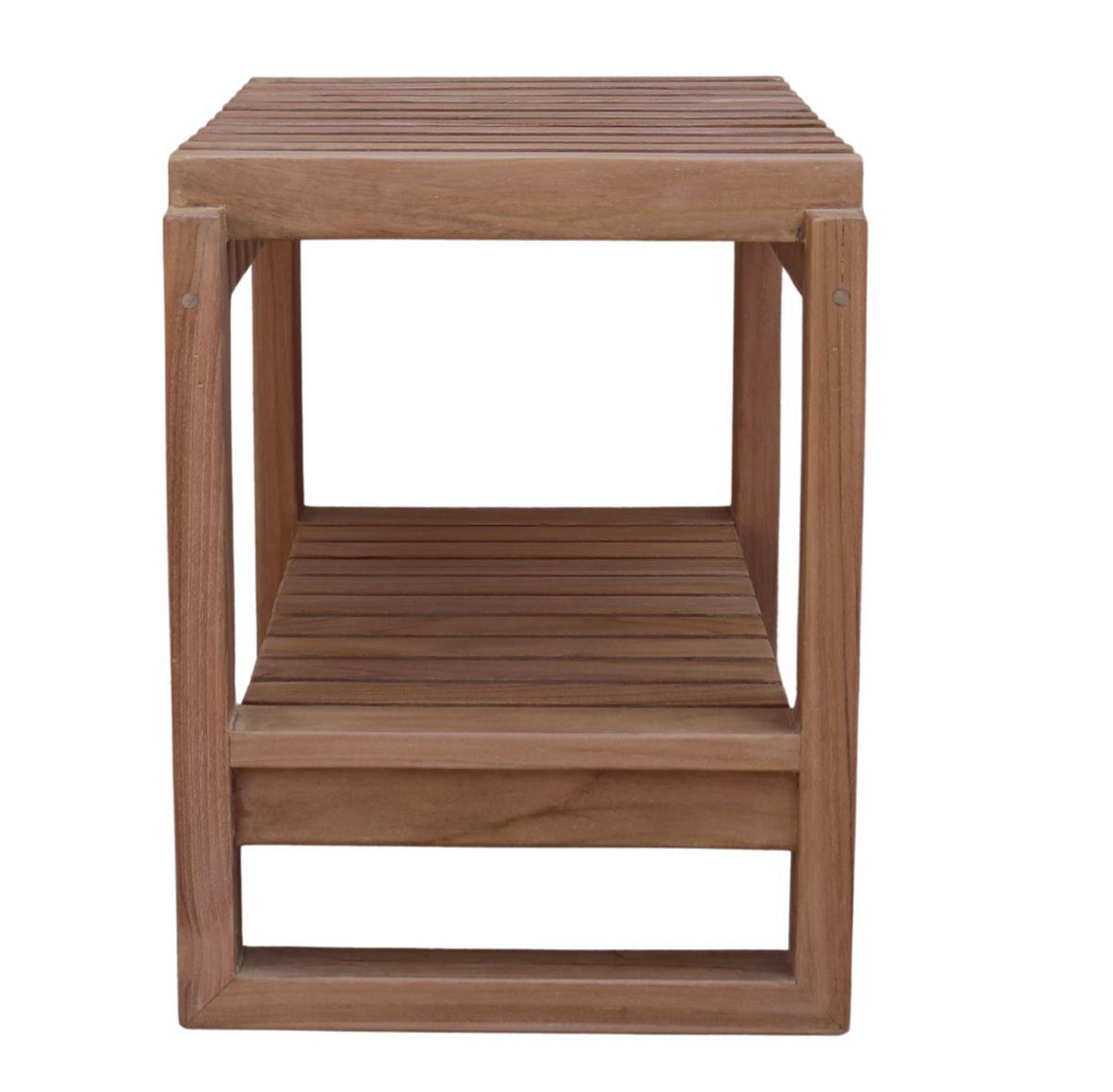HOCKER Teakholz Naturfarben  - Naturfarben, Design, Holz (55/35/46cm) - Livetastic