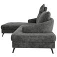 ECKSOFA in Webstoff Schwarz  - Schwarz, KONVENTIONELL, Textil/Metall (183/293cm) - Carryhome