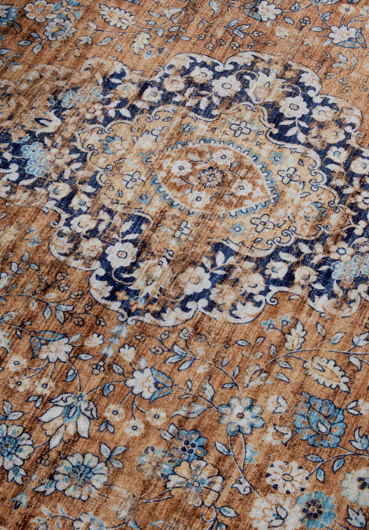 VINTAGE-TEPPICH 80/150/150 cm Asya Dunkelblau, Kupferfarben  - Dunkelblau/Kupferfarben, Design, Kunststoff/Textil (80/150/150cm)