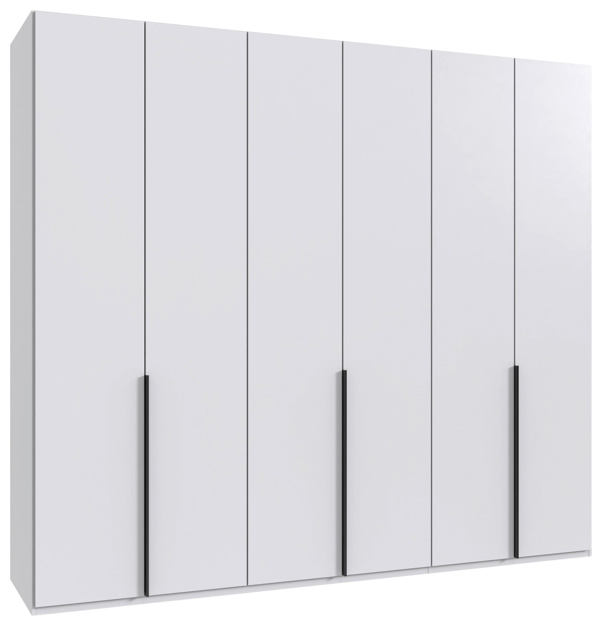 GARDEROB MED GÅNGJÄRN 270/236/58 cm 6-dörrar - vit/svart, Modern, metall/trämaterial (270/236/58cm) - MID.YOU