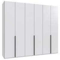 DREHTÜRENSCHRANK 270/236/58 cm,  in Weiß, 6-türig  - Schwarz/Weiß, MODERN, Holzwerkstoff/Metall (270/236/58cm) - MID.YOU