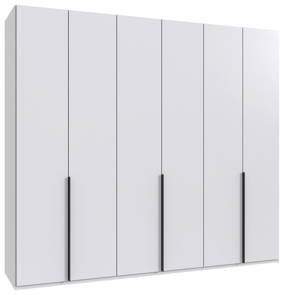 DREHTÜRENSCHRANK 270/236/58 cm,  in Weiß, 6-türig  - Schwarz/Weiß, MODERN, Holzwerkstoff/Metall (270/236/58cm) - MID.YOU