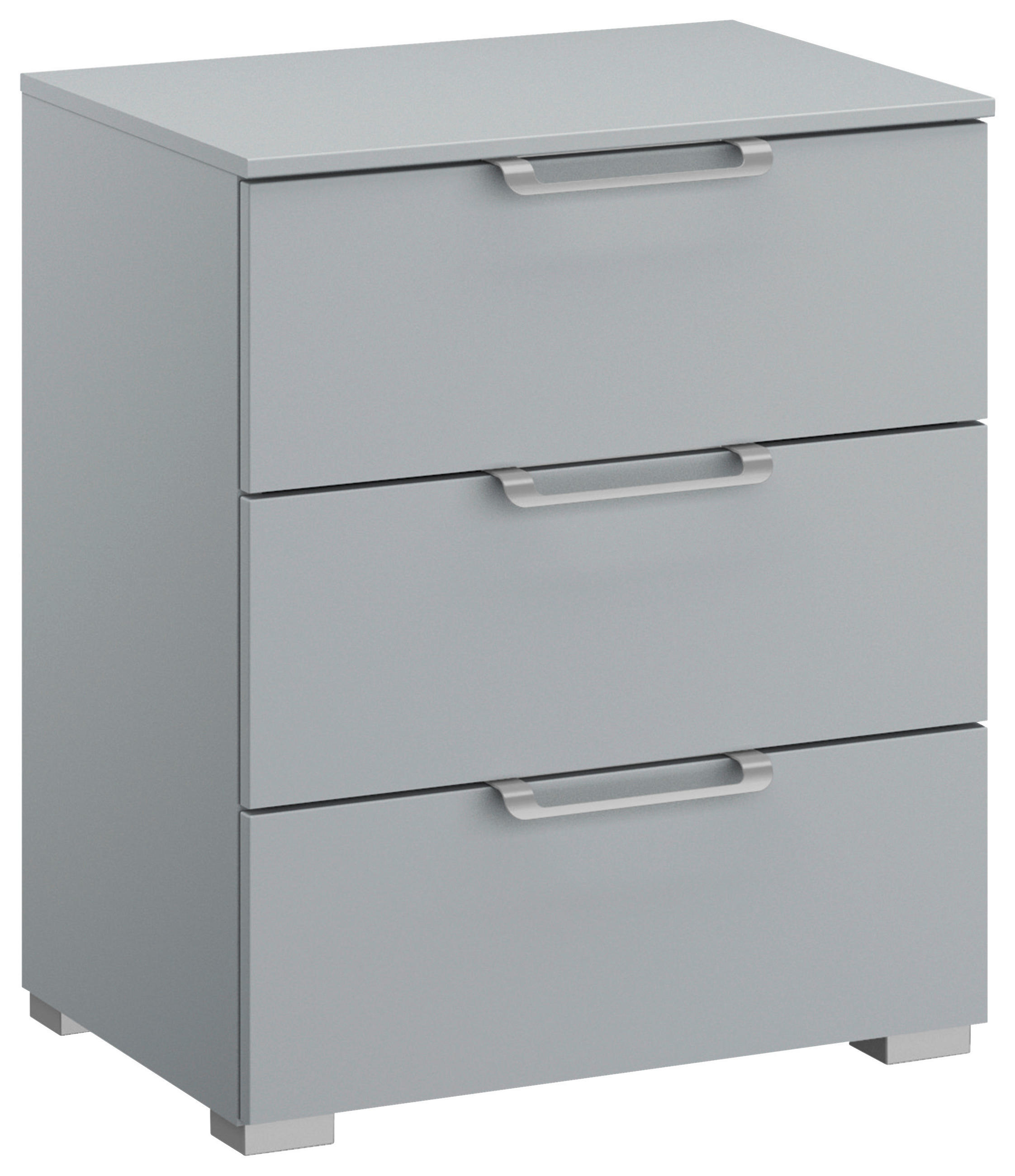 NACHTSCHRANK 50/61/42 cm  - Silberfarben/Hellgrau, Design, Holzwerkstoff/Kunststoff (50/61/42cm) - Novel