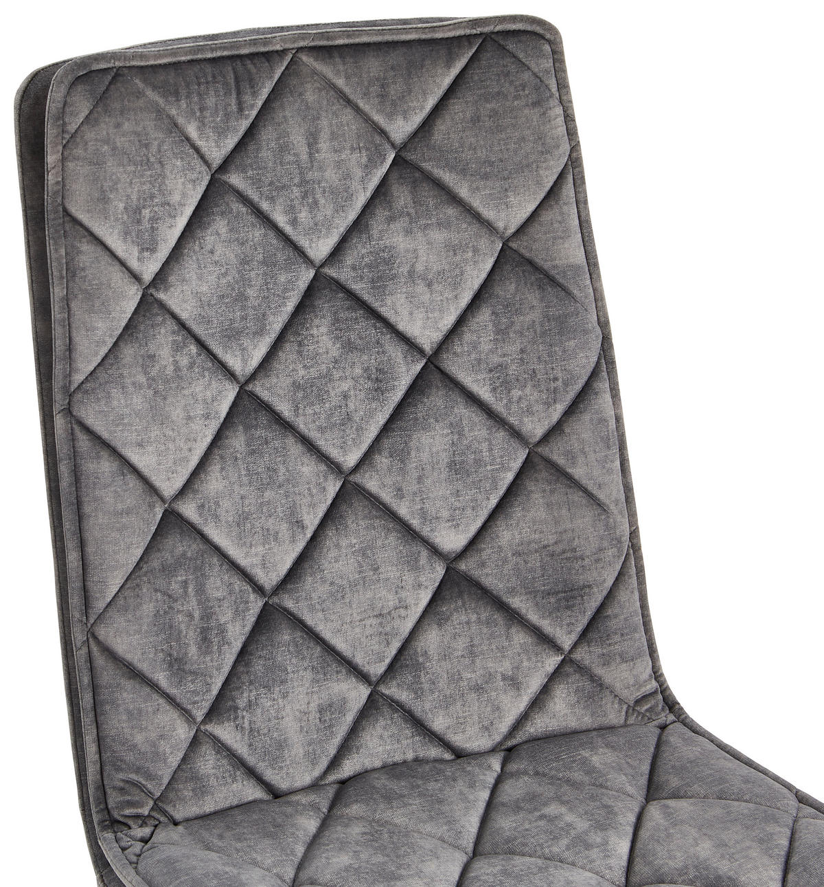 SCHWINGSTUHL  in Eisen Samt  - Schwarz/Grau, MODERN, Holz/Textil (47/94/63cm) - Livetastic