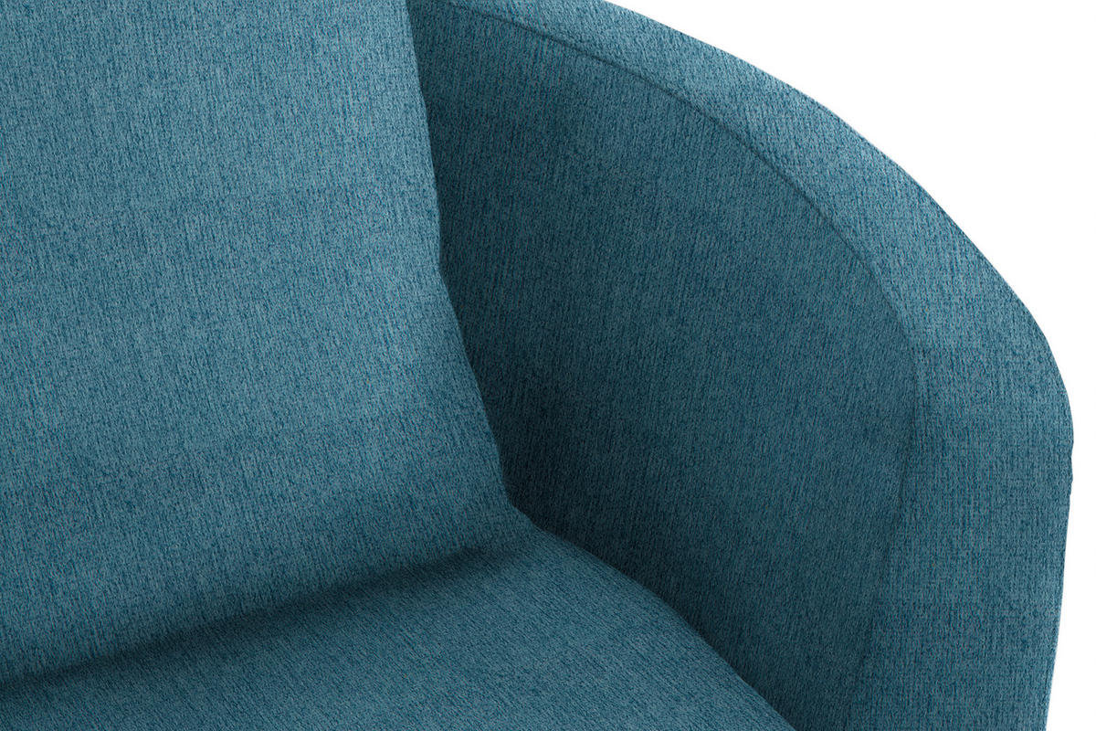 COCKTAILSESSEL in Chenille Blau  - Blau/Schwarz, Design, Kunststoff/Textil (81/74/81cm) - Livetastic