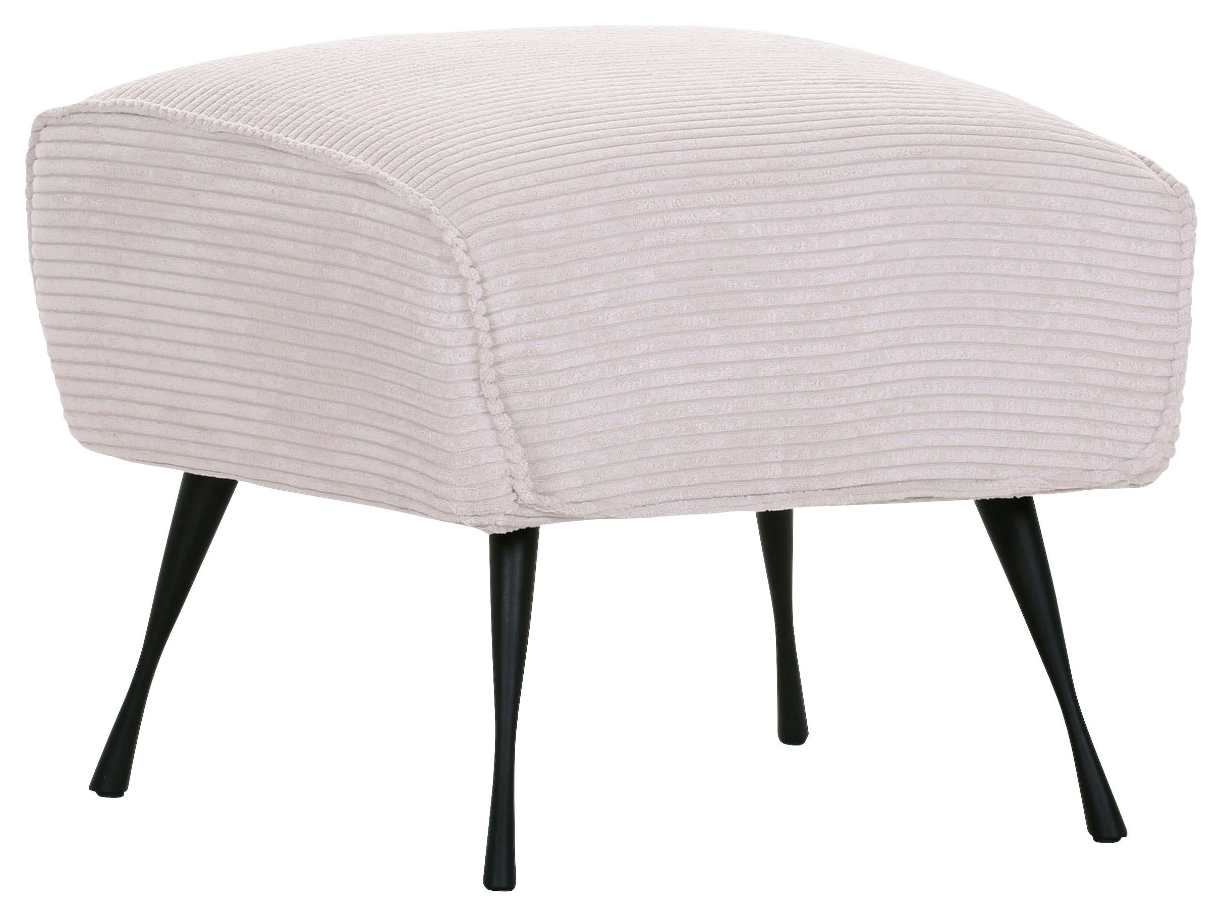 HOCKER Cord Beige  - Beige/Schwarz, Design, Textil/Metall (60/49/53cm) - Landscape