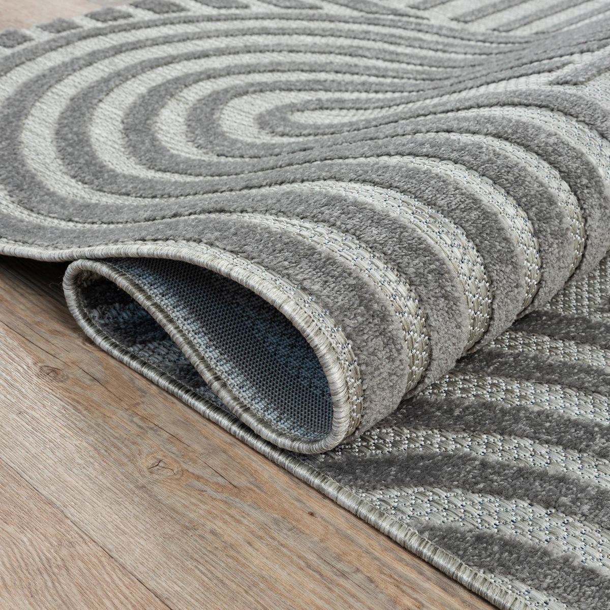 OUTDOORTEPPICH 80/150 cm Berlin Grau  - Grau, Basics, Kunststoff/Textil (80/150cm)