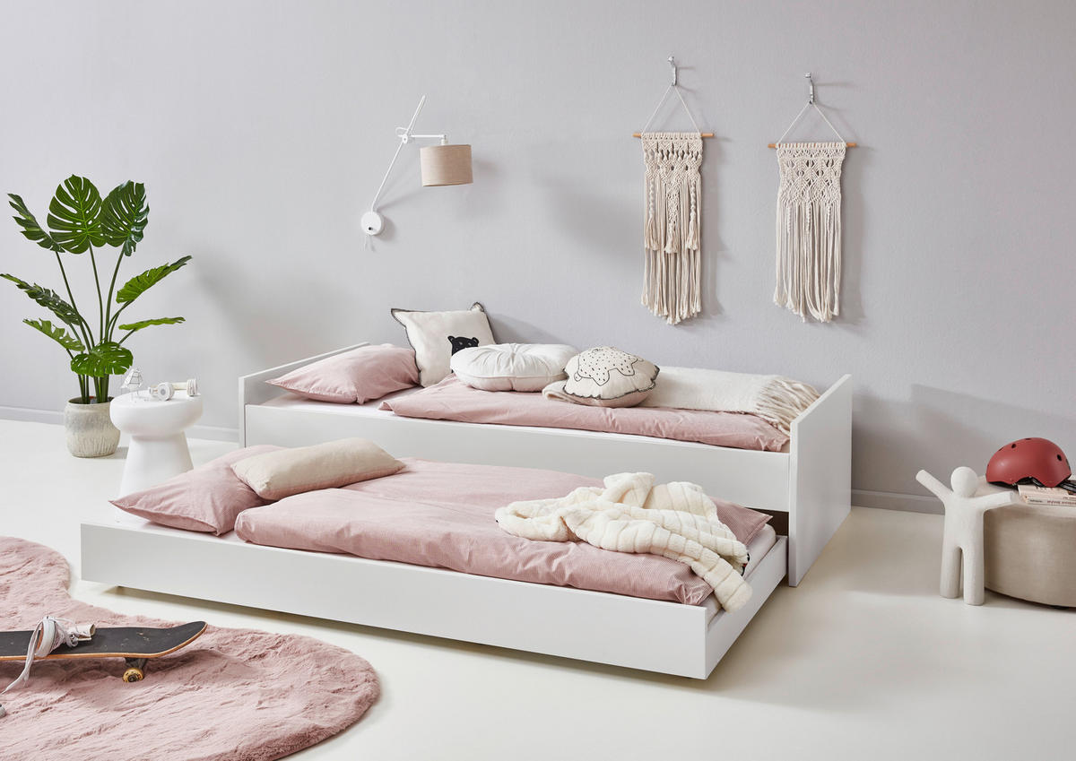 BETTKASTEN Weiß  - Weiß, LIFESTYLE, Holzwerkstoff/Kunststoff (94/20/199cm) - Stylife
