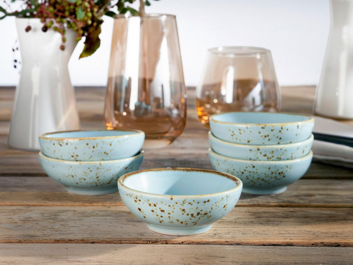 DIPSCHALENSET 8 cm  - Pastellblau, Trend, Keramik (8cm) - Creatable