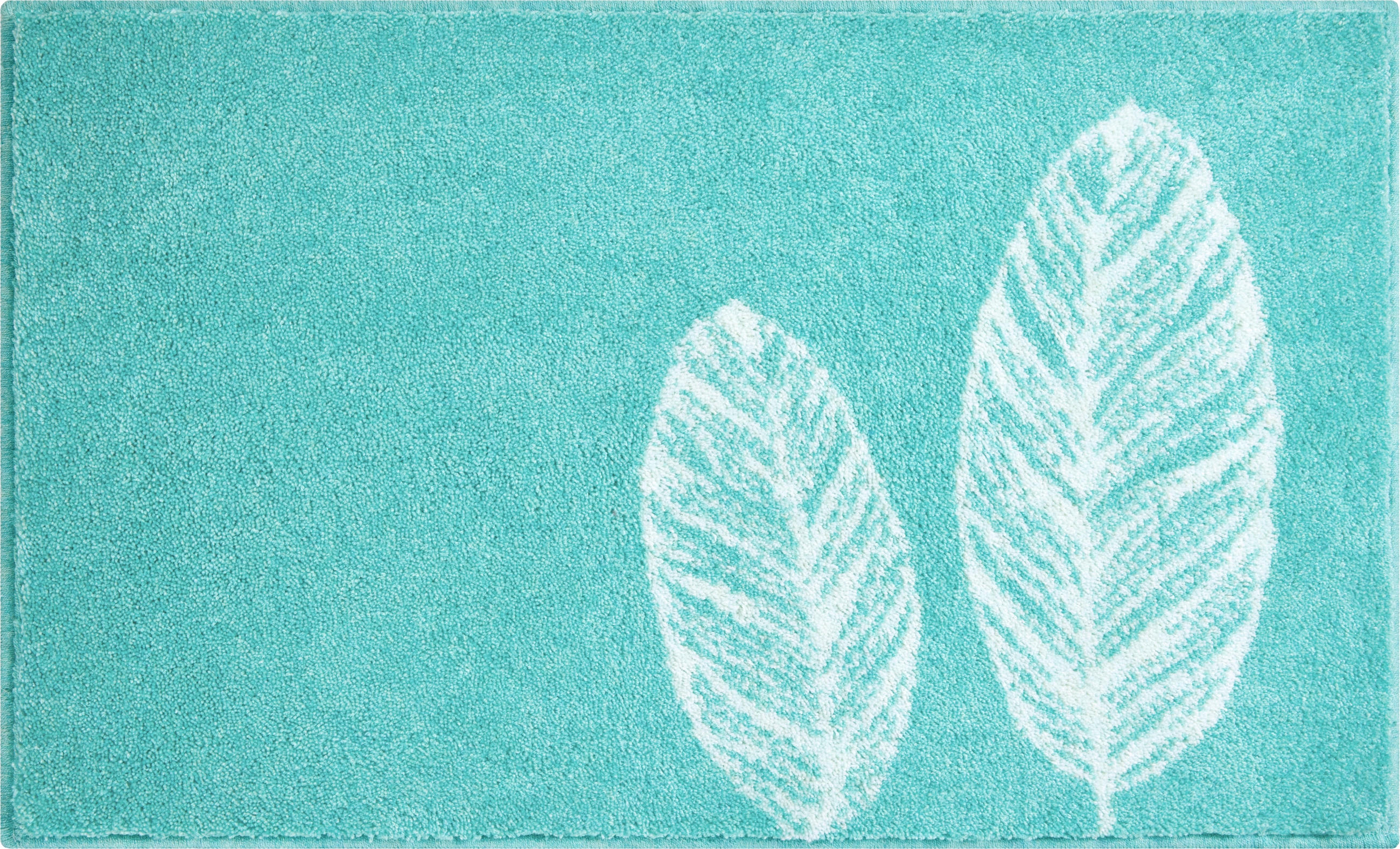 BADTEPPICH Duetto Türkis 60/100 cm  - Türkis, Basics, Kunststoff/Textil (60/100cm) - Grund