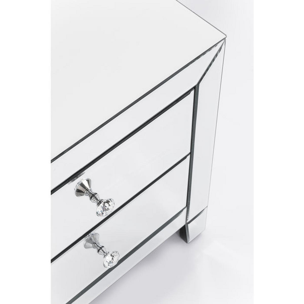 KOMMODE  in 49/50/41 cm  - Klar/Weiß, Design, Glas/Holzwerkstoff (49/50/41cm) - Kare-Design
