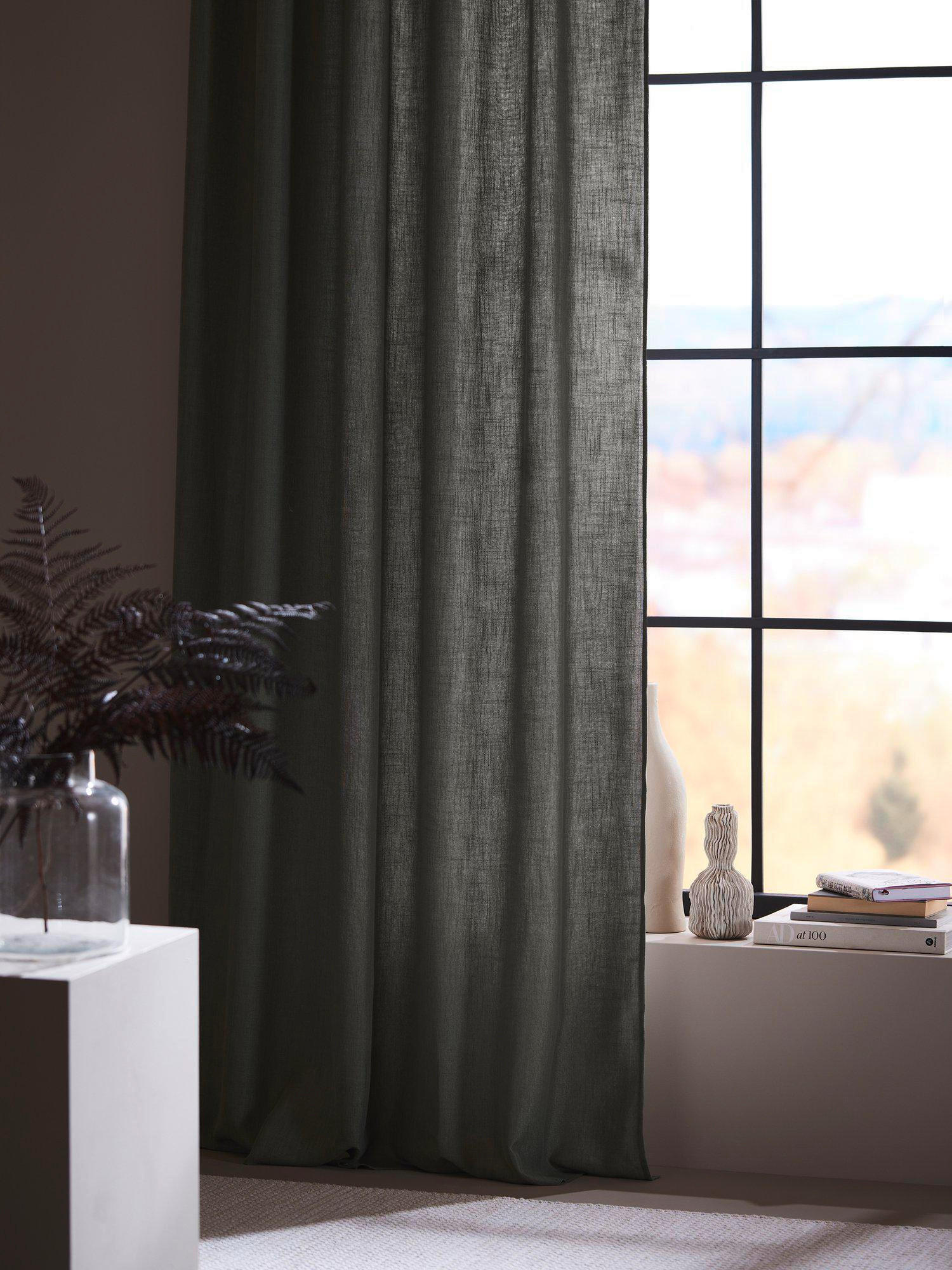 FERTIGVORHANG  blickdicht   145/260 cm 2 Stück  - Grün, Basics, Textil (145/260cm) - Svanefors