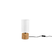 TISCHLEUCHTE - Weiss/Braun, Basics, Holz/Textil (12/30cm)
