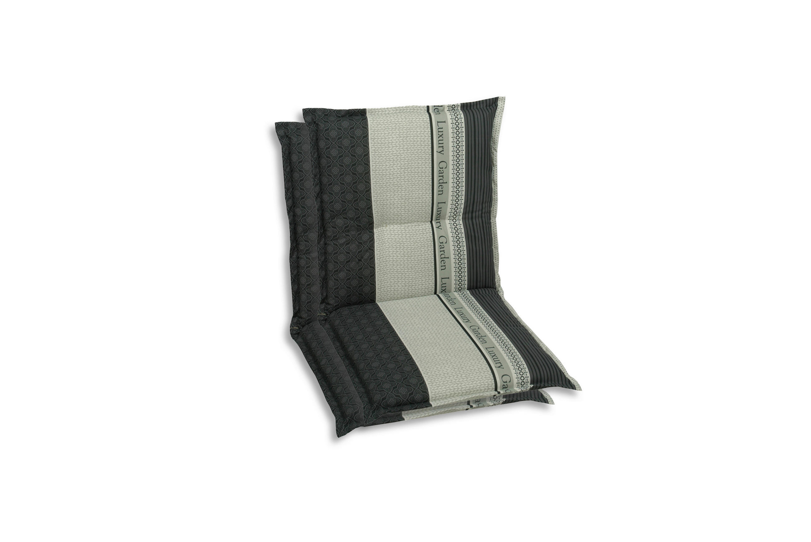 SESSELAUFLAGENSET in Anthrazit Schriftzug  - Anthrazit, Basics, Textil (50/7/100cm)