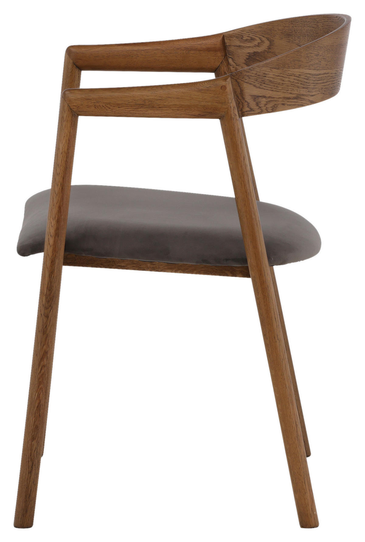 STOLSET 2 styck sammet  - brun/grå, Design, trä/textil (53/76,5/56cm) - Livetastic