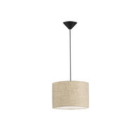PENDELLAMPA 30 cm  - vit/sandfärgad, Basics, textil/plast (30cm) - Fischer & Honsel