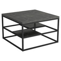 SOFFBORD i trämaterial, metall 70/70/45 cm  - svart, Trend, metall/trämaterial (70/70/45cm) - Stylife