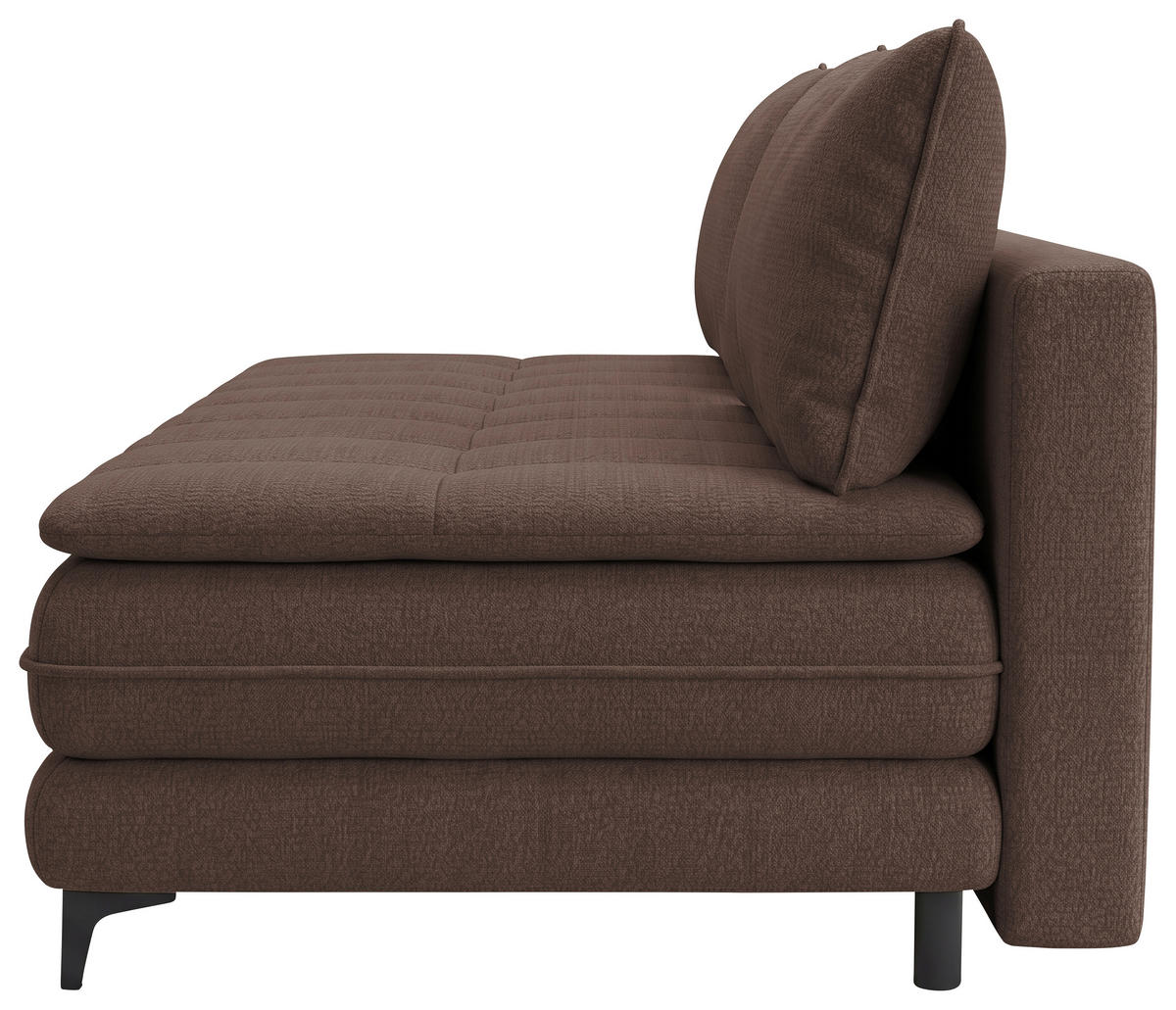 SCHLAFSOFA Chenille Braun  inkl. Bettkasten, Schlaffunktion, Topper  - Schwarz/Braun, Design, Textil/Metall (200/95/92cm) - Stylife