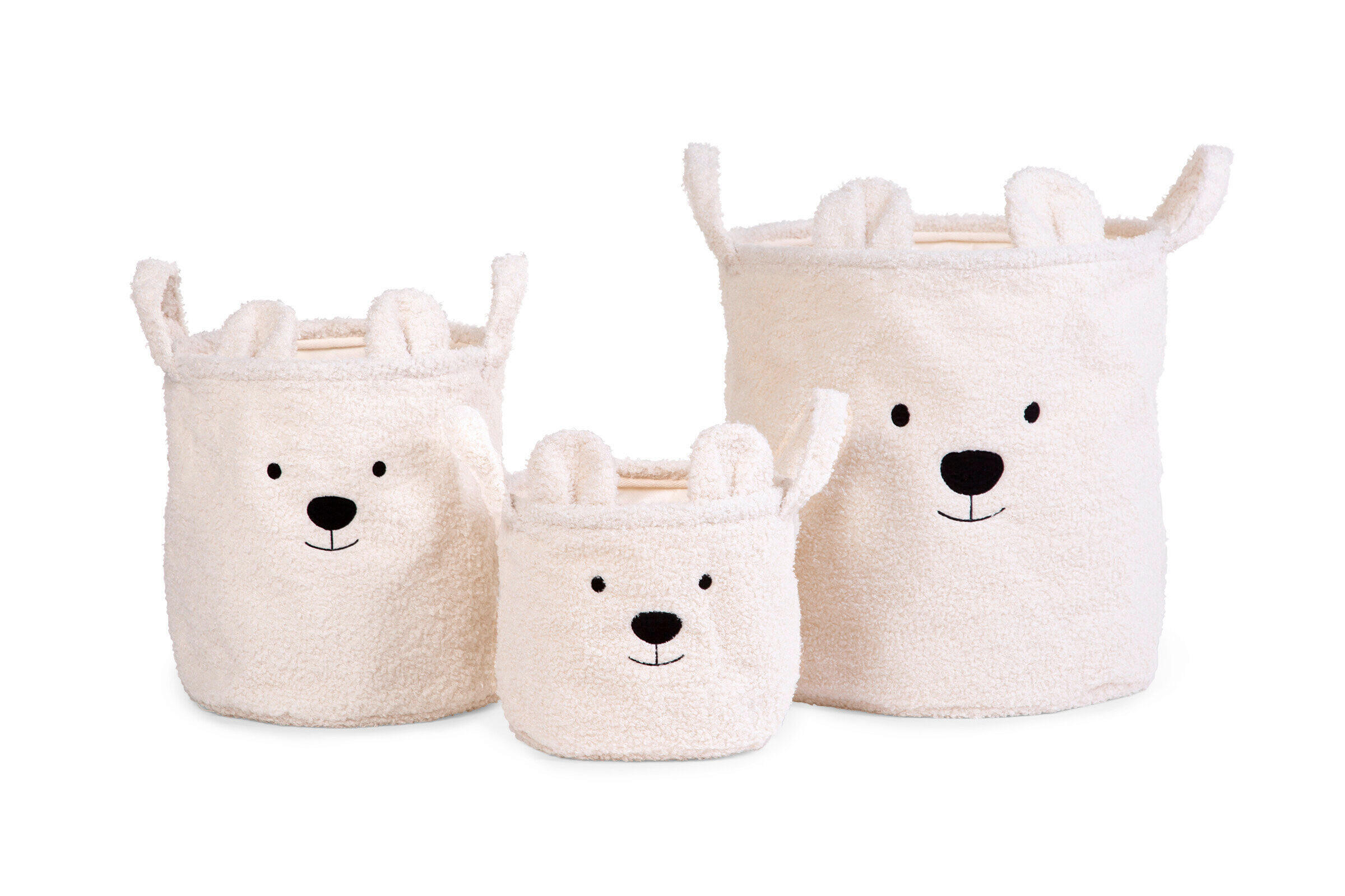 AUFBEWAHRUNGSBOXEN-SET     - Weiß, Basics, Textil (40/40/40cm) - Childhome