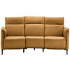TRAPEZSOFA in Echtleder Currygelb  - Currygelb/Schwarz, Konventionell, Leder/Metall (221/103/95cm) - Dieter Knoll