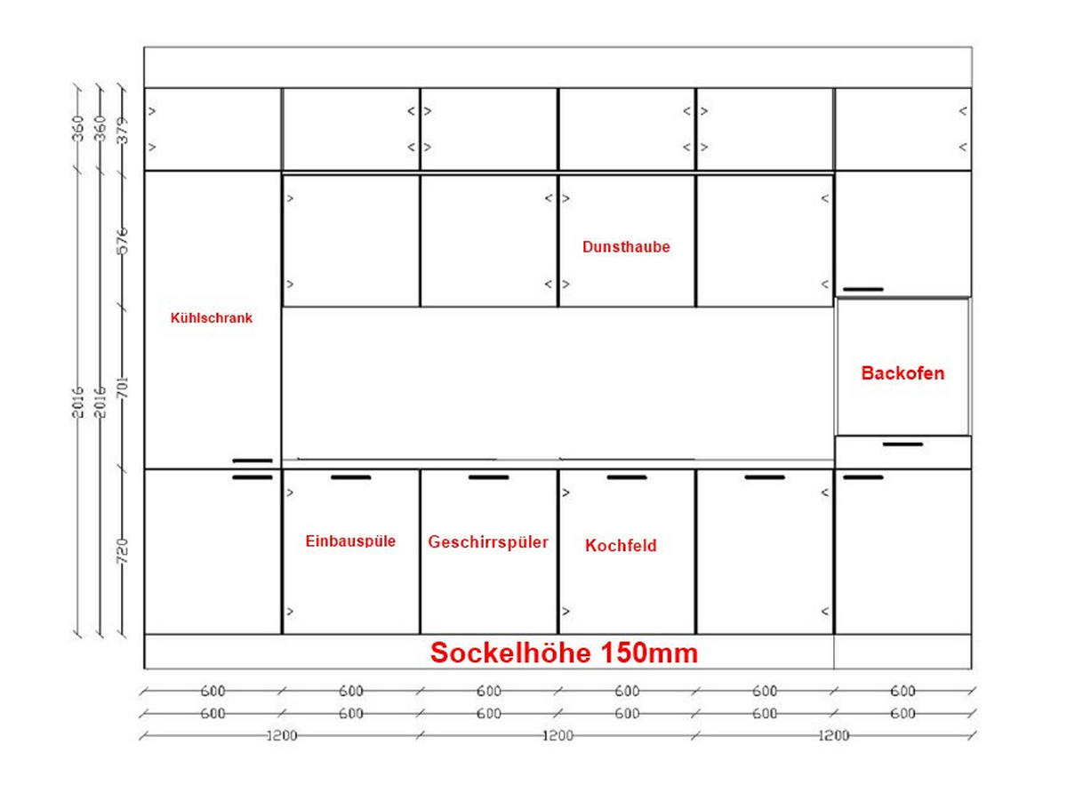 EINBAUKÜCHE 970  - Taupe/Eichefarben, Design, Holzwerkstoff/Metall (360cm) - Nobilia